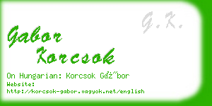 gabor korcsok business card